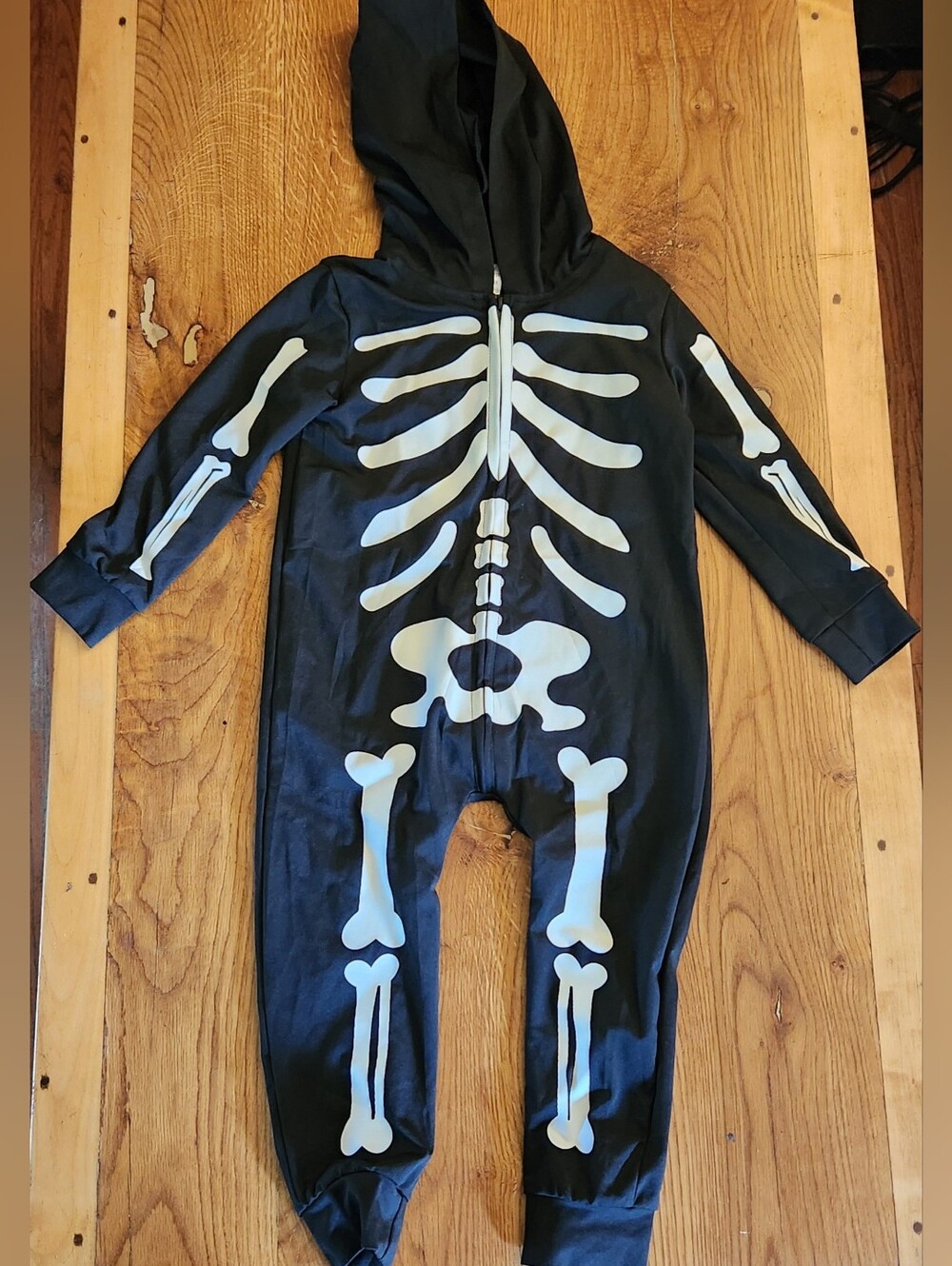 Skeleton Hooded Costume Romper 4T